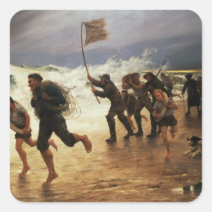 De redding vierkante sticker