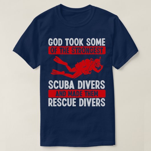 De reddinggode van de Redding van Scuba maakte hen T-shirt (Design voorkant)