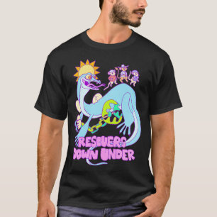 De reddingswerkers onder de retro hagedis Doodl T-shirt