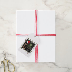 De reden om de feestelijke feestelijke groeten van cadeaulabel