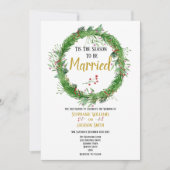 De reden om te trouwen | Winter Greenery Wedding Kaart (Voorkant)