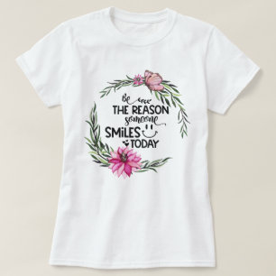 DE REDEN Roze Floral Wreath T-shirt