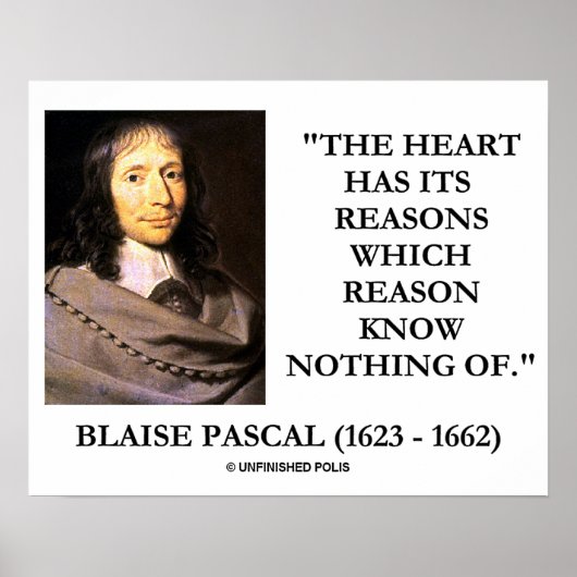 De Reden van de Redenen van het Hart van Blaise Poster (Voorkant)