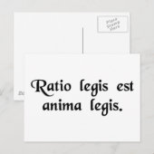 De reden van de wet is de ziel van de wet. briefkaart (Voorkant / Achterkant)
