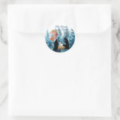 De reden van het seizoen - Jezus Ronde Sticker (Tas)