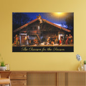 De reden voor de seizoensgebonden nativiteitsscène canvas afdruk (Insitu (Woonkamer))