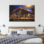De reden voor de seizoensgebonden nativiteitsscène canvas afdruk (Insitu (Slaapkamer))