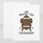 De reden voor het seizoen voetbal Thanksgiving Feestdagenkaart (Voorkant / Achterkant)