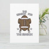 De reden voor het seizoen voetbal Thanksgiving Feestdagenkaart (Staand voorkant)