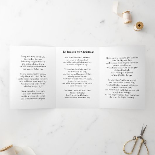 De reden voor kerst - kerst Kaart (Binnen)