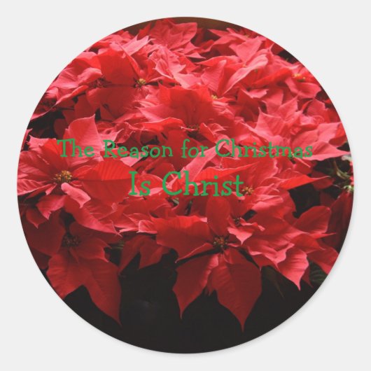 De reden voor Kerstmis is Christus Ronde Sticker (Voorkant)