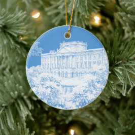 De redenen in Pemberley (blauw en wit) - Keramisch Ornament