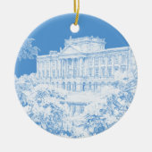 De redenen in Pemberley (blauw en wit) - Keramisch Ornament (Voorkant)