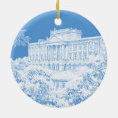 De redenen in Pemberley (blauw en wit) - Keramisch Ornament (Achterkant)