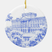 De redenen in Pemberley (blauw) - Keramisch Ornament (Achterkant)
