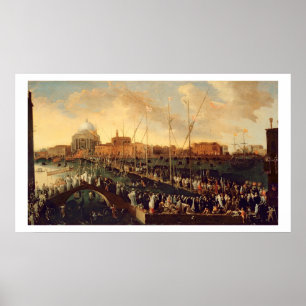 De Redentore Processie (olie op canvas) Poster