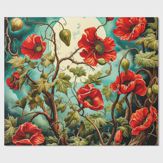 De RedPoppy Cadeaupapier (Vlak)