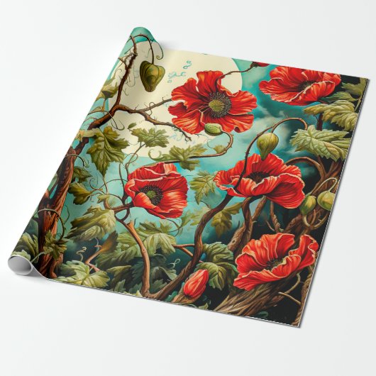 De RedPoppy Cadeaupapier (Uitgerold)