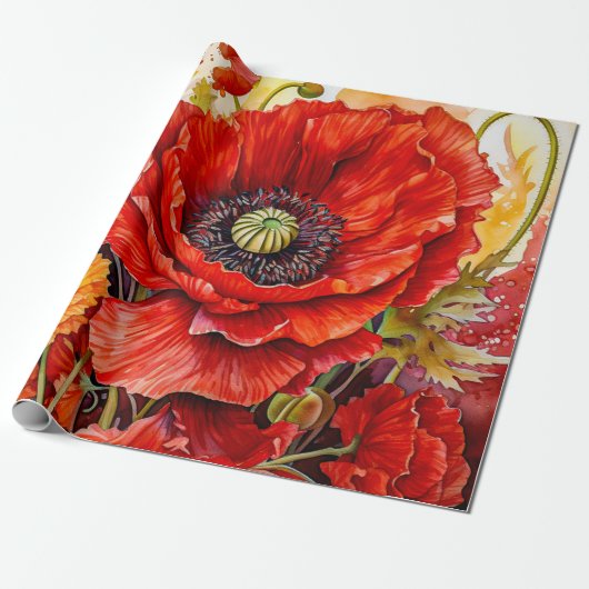 De RedPoppy Cadeaupapier (Uitgerold)