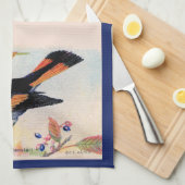 De Redstart Bird Kitchen Towel Theedoek (Quarter Fold)