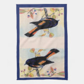De Redstart Bird Kitchen Towel Theedoek (Verticaal)