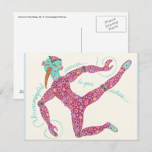 De reeks #9 van de Hub van overlevenden: Hummingbi Briefkaart (Voorkant / Achterkant)