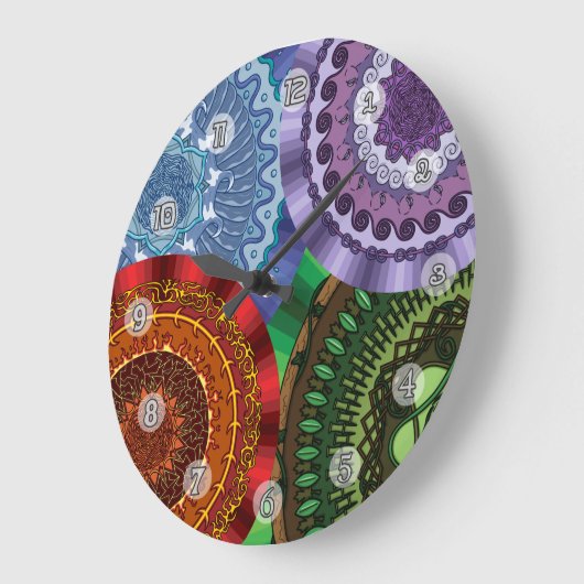 De reeks elementen Mandalas Grote Klok (Hoek)