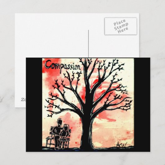 De reeks van de Boom: Medeleven Briefkaart (Voorkant / Achterkant)