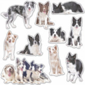 De reeks van de Collie van de grens van 10 sticker (Voorkant)