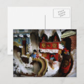 De Reeks van de Trein van de Stad van Kerstmis Feestdagenkaart (Voorkant / Achterkant)