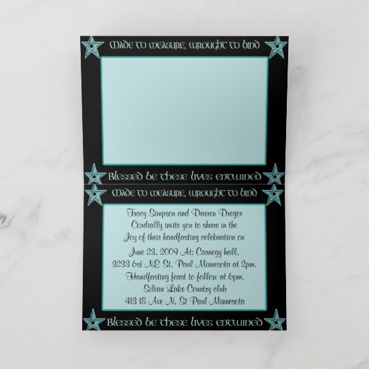 De Reeks van de Uitnodiging van Handfasting (Binnen)