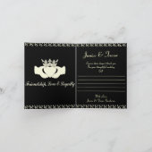 De reeks van het Huwelijk van Claddagh dankt u Bedankkaart (Binnen)