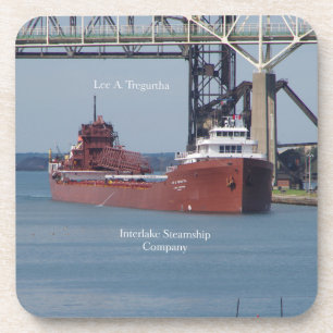 De reeks van Lee A. Tregurtha van 6 harde plastic Onderzetter