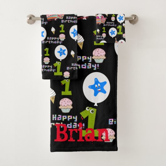 De Reeksen van de handdoek, #1 Happy Eerste Dag Bad Handdoek (Insitu)