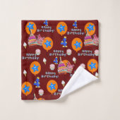 De Reeksen van de handdoeken, #4 Happy 4th Birthda Bad Handdoek (Wasdoekje)