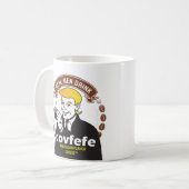 DE REËLE DRINK VAN MANNEN COVFEFE! Trump Meme Coff Koffiemok (Voorkant links)
