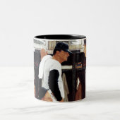 De referentie tweekleurige koffiemok (Center)