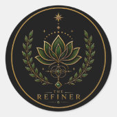 De Refiner Virgo Archetype Ronde Sticker (Voorkant)