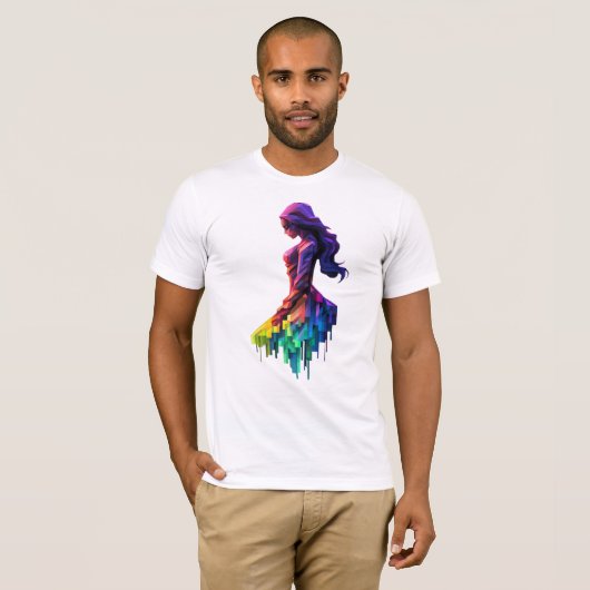 De reflecterende dame t-shirt (Voorkant volledig)