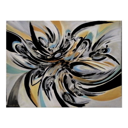 "De reflecterende expressie", glanzend Poster (Voorkant)