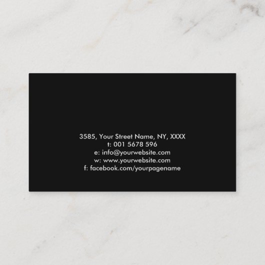 De reflectie Boom van het leven - witte wolk Visitekaartje (Achterkant)