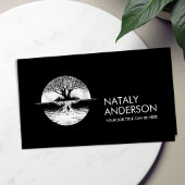 De reflectie Boom van het leven - witte wolk Visitekaartje