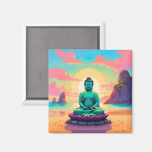 De reflectie van Boeddha’s zonsondergang Magneet