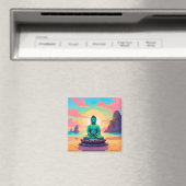 De reflectie van Boeddha’s zonsondergang Magneet (Insitu (Vaatwasser))