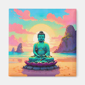De reflectie van Boeddha’s zonsondergang Magneet (Voorkant)