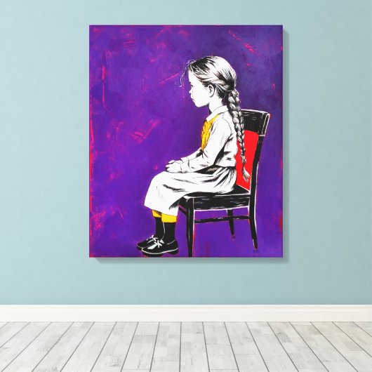 De reflectie van de onschuld 24 canvas afdruk (Insitu (Houten vloer))