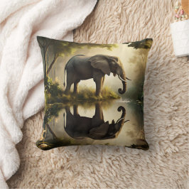 De reflectie van een olifant kussen