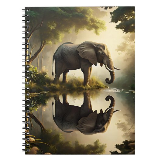 De reflectie van een olifant notitieboek (Voorkant)