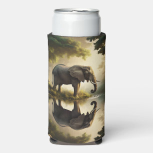 De reflectie van een olifant seltzer blikjeskoeler