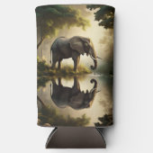 De reflectie van een olifant seltzer blikjeskoeler (Voorkant)